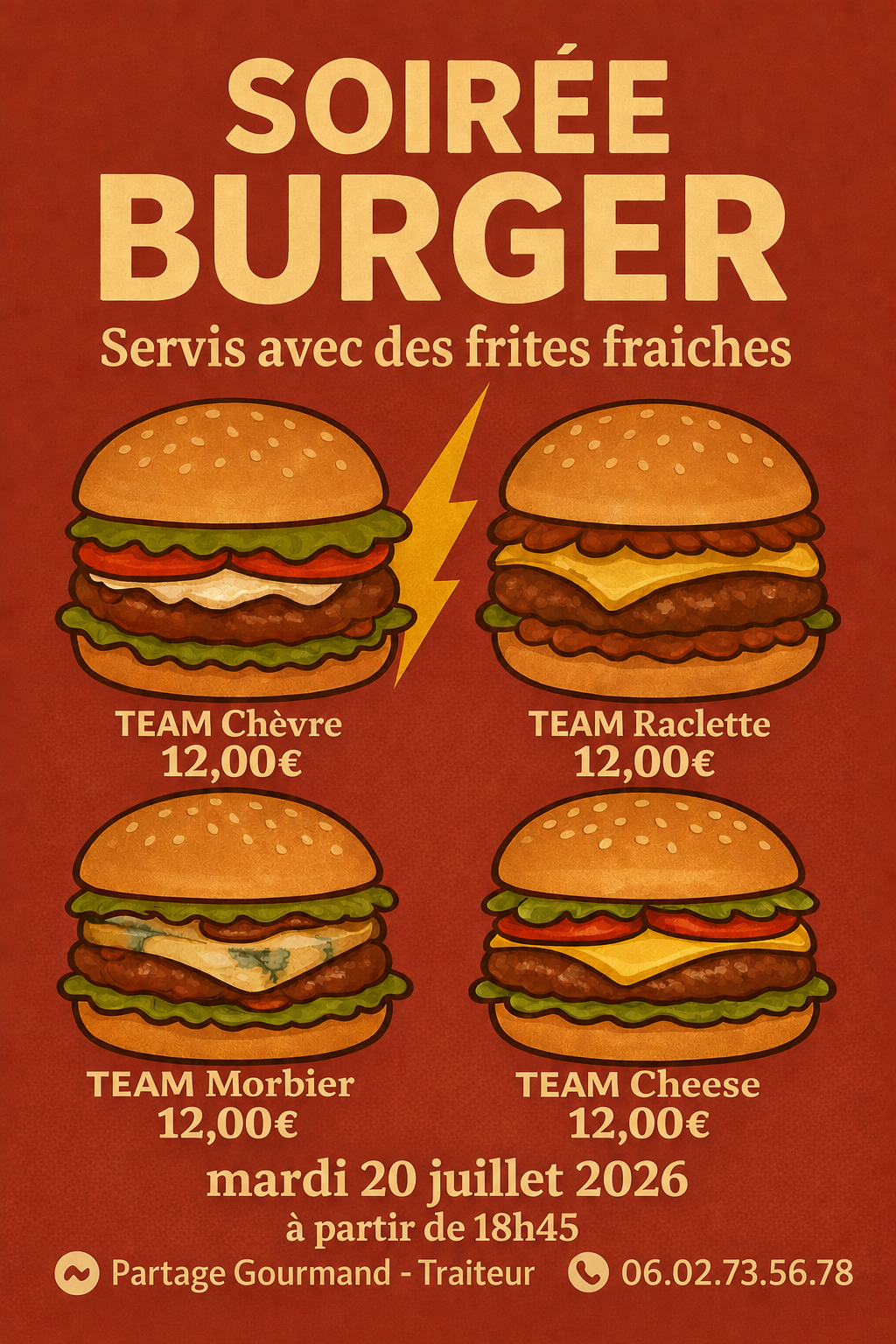 Soirée burger - 21 juillet