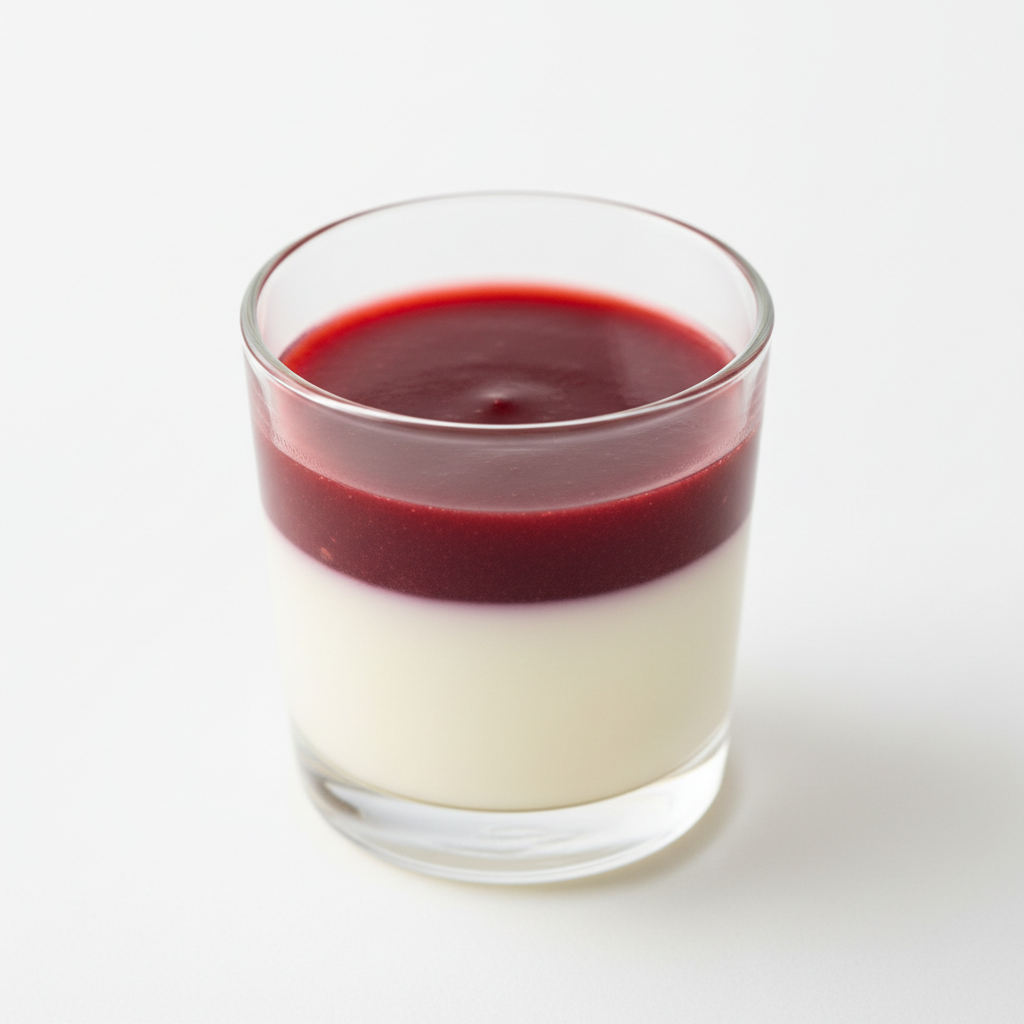 Verrine panna cotta fruits rouges