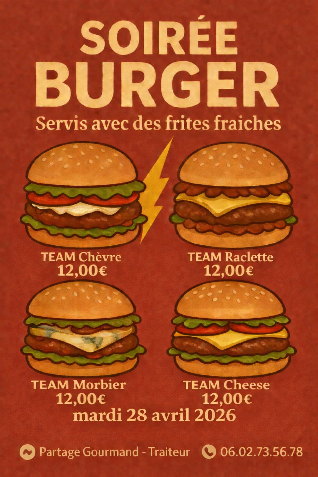 Soirée burger - 28 avril
