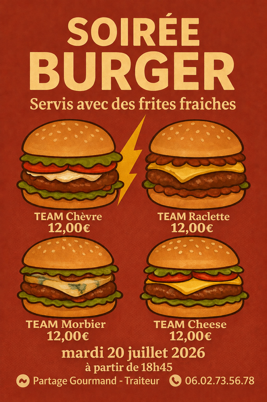 Soirée burger - 21 juillet