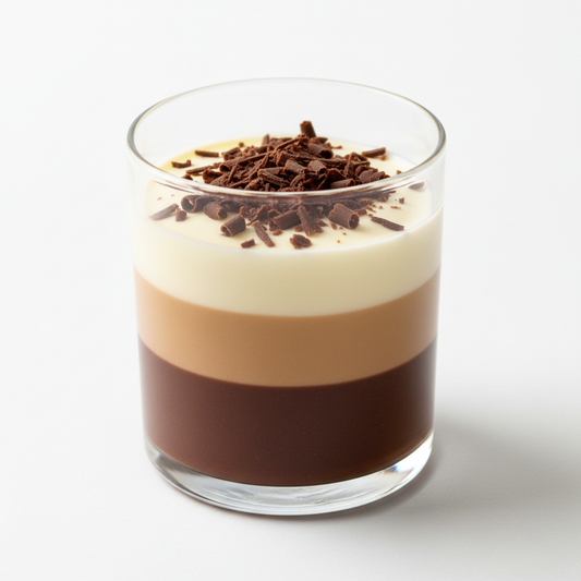 Verrine mousse 3 chocolats